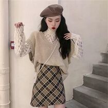 Single set 2022 spring short little sub-temperament wearing a hitch high pro small fragrant wind suit skirt foreign air autumn dress woman