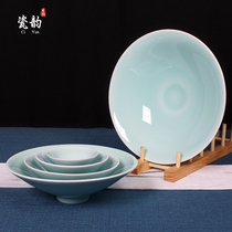 Celadon Chinese tableware set 6 inch hat bowl Ceramic plate Noodle bowl Microwave soup bowl Rice bowl