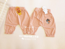 Japan foreign trade export girl baby baby super thin summer cute breathable ankle-length pants anti mosquito pants