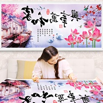 Uphill cross stitch Diamond House and all things simple modern embroidery 2019 new living room full diamond masonry Diamond painting