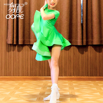 oope dance with childrens Latin dance suit Girls performance suit Professional competition dress performance dance dress practice suit