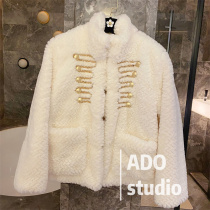 Lamb wool sheen cut short coat woman 2022 spring autumn season new 100 hitch a little fragrant wind imitation rabbit fur coat woman