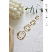 JUNJUN US Imports 14k Note Gold Baum Base Metal Earrings Extreme Profiles Stars Same dont fall out of color