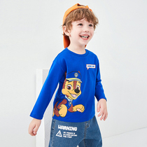 Bala childrens clothing childrens T-shirt thin section 2021 new autumn clothing boys long-sleeved cotton baby bottoming shirt