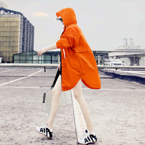 Sunscreen Clothes Women Summer 2021 New Tide Coats Women Summer Thin Fashion Cardigan Breathable Hooded Long Sunscreen Clothing