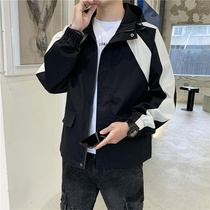 Mens coat 2021 New Korean version of the trend wild casual hooded jacket mens ruffian handsome autumn clothes