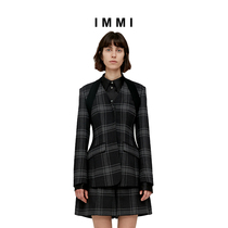 (Designer brand IMMI)Plaid double-sided worsted wool waist suit 192JK010X