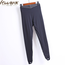 Creative Lay ladies warm pants high waist smooth smooth face wool foot foot pants double top velvet padded stretch stretch leggings 9785