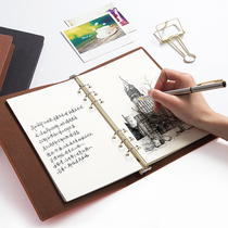 Longjie A5 loose-leaf notebook stationery blank notepad White paper notebook thickened diary custom