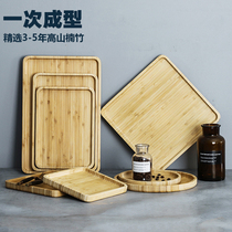 Wooden tray bread tray bamboo tray fruit display cabinet beef tray bread wooden tray supermarket shelf solid wood tray