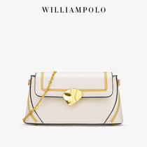 WILLIAMPOLO MINI PACKET Leather Cell Phone Bag Women 2022 New Tide Autumn Winter Diagonal Satchel Shoulder Bag