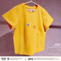 (Official direct mail) SMFK X LooneyTunes yellow bird Tee fitness short sleeve T-shirt Shunfeng