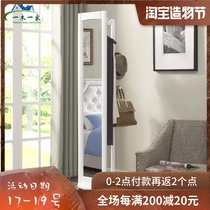 Rotating full-length mirror Solid wood clothing store full body fitting Floor-to-ceiling mirror storage European bedroom coat rack mirror clearance