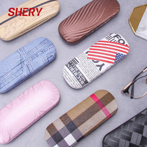 Glasses case Mens portable anti-pressure sunglasses case womens simple student creative personality sunglasses storage myopia eye box