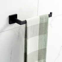Creative 304 stainless steel towel bar single bar bathroom towel rack toilet wall-mounted towel ring paint black