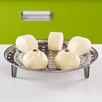 Multifunctional stainless steel steaming rack kitchen three-legged steamer steamed bread steamed vegetable rack water rack steamer steamer steamer steamer