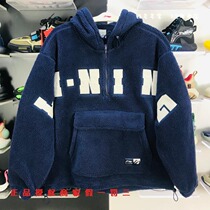 Li Ning jacket 2020 Winter new man lamb suede warm upright collar cardiovert sweatshirt AFDR751