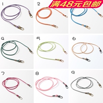 Original womens round head layer cowhide rope color polished vegetable tanning small carry leather hand-pull DIY bag with accessories