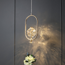 Bedside Chandelier Modern Minimalist Light Luxury Bedroom Bedside Chandelier Netflix Ins Personalized Creative Longline LED Lamps