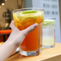 Seven seven ins Net red restaurant super large capacity glass Hanfeng cold drink kumquat lemon juice cup beer cup