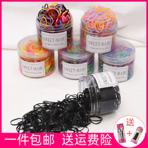 Tie hair rubber band female black headgear children girl baby disposable hair rope does not hurt hair girl hair accessories