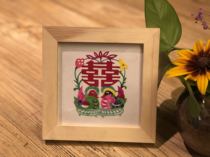 (Fos also) Chinese Characteristics Cut Paper Home Decorative Solid Wood Photo Frames Send the Old Outer Window Flower Pendulum to Randomly Ship