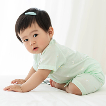 tmoo baby conserved carpentry room baby air conditioning suit summer thin undergarments suit childrens home pyjamas