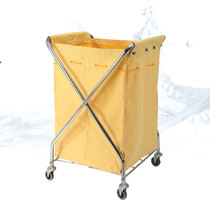 Hotel X-type cloth straw truck Hotel Room Service Car Stainless Steel Room Door Cart Cleaning Work Car
