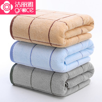 Jielia bath towel household cotton adult male and female baby soft absorbent thick cotton towel bath towel towel