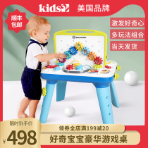 babyeinstein childrens game table multifunctional infant early education puzzle learning table drawing board Music