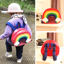 New bag children travel waterproof cute kindergarten school bag men and women children rainbow backpack small bag tide