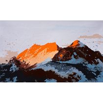 Tong Derecorded Gold Mountain Living room bedroom Decorative Painting Collection Pure Hand Painting