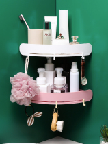 Bathroom triangle shelf Wall-mounted kitchen hole-free toilet toilet sink toilet suction cup storage rack
