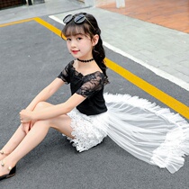 Girls dress suit 2022 summer dress suit Skirt Child Princess Skirt Summer Middle School Kids Skirt