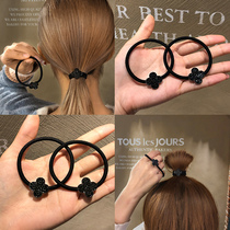 Head rope 2021 new female net red simple temperament four-leaf clover leather band tie hair circle advanced sense tie ponytail