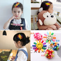 Moon child cochlear set cute colorful smiley face flower small flower 8CM aume cochlear pin hairclip