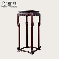 Yundian Red Wood Furniture Red Acid Branches Ruyi Living Room Red Wood Flower Racks Outdoor Multi-Meat Flower Pot Racks A Few Solid Wood Sides