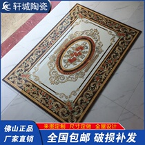 European-style living room tile parquet 800X800 floor tile aisle entrance carpet tile stone stone imitation water knife