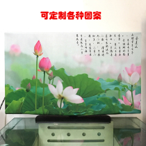 Customized hanging curved TV dust cover 55 inch 65 inch dust cover pastoral lotus style simple and modern