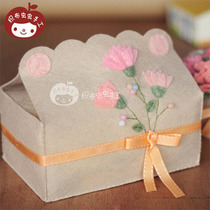 Hot selling unwoven fabrics Material bag carnations flowers Mothers Day Gift Tissue Box free of cut by hand DIY Home Accessories