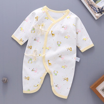 Baby jumpsuit Spring monk suit Cotton romper Newborn baby clothes 0-3 months butterfly clothes Climbing clothes