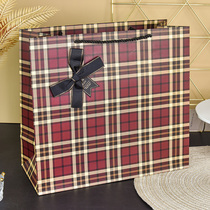 Solid color business handbag simple large gift bag birthday sweater down jacket gift bag packaging empty bag