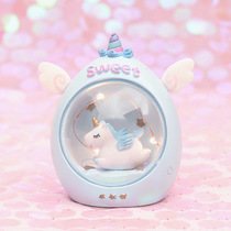 Boy childrens room decoration decorations small ornaments cute unicorn cartoon crafts decoration blue creativity