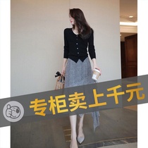 2021 Early spring loaded chic new woman gentle wind wearing a lap suit tea hysteria style retro cruddy dress