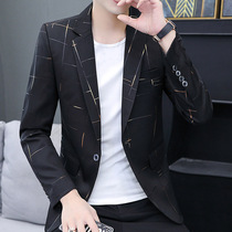 Mens suit Korean version of the tide thin spring and autumn casual handsome coat fashion set of mens small suit suit suit