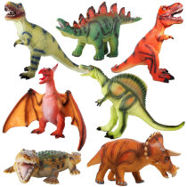 Oversized simulation soft rubber dinosaur toy T-rex model set Childrens animals 3-6 years old boy toys