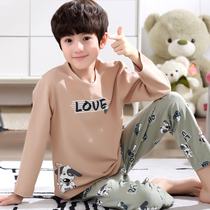 Childrens sleepwear boys autumn long sleeve chun mian bao bao zhong da tong cartoon boy clothing autumn and winter days suit