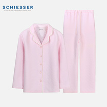 Schiesser Shu Ya Home clothing women thick cotton cotton long sleeve warm pajamas set 2021 New Products