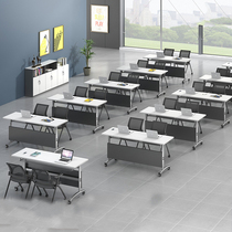 Splicing Folding Movable Conference Table 1 8m Meters Training Course Table And Chairs School Meeting Table Tutoring Class Study Table