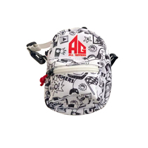 AG official graffiti series black and white shoulder slung-body mini bag